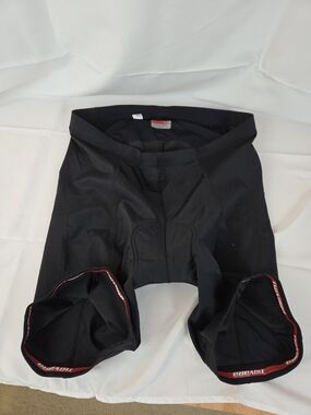 Novara Black Cycling Bib Shorts with Red Logo